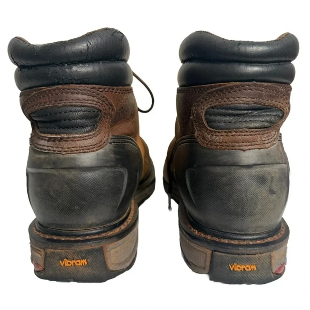 Justin Original Workboots Mens Brown Leather Composite Toe Waterproof Work Boots